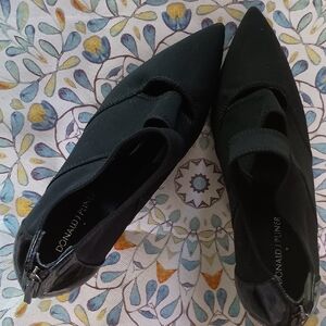 Donald J. Pliner Black Flats Classic Loafers